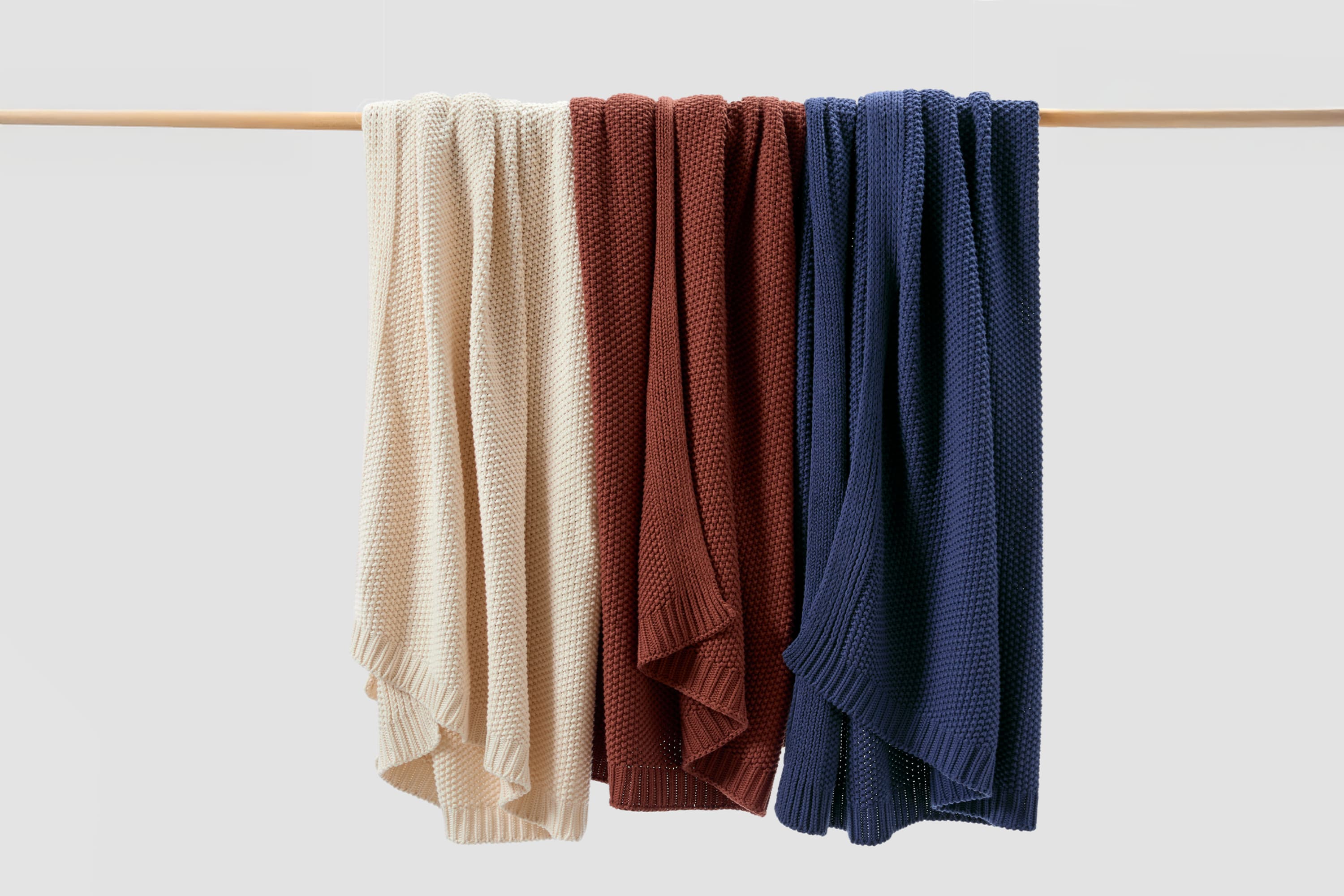 Cozy Knit Cotton Throw Blanket - Image 37